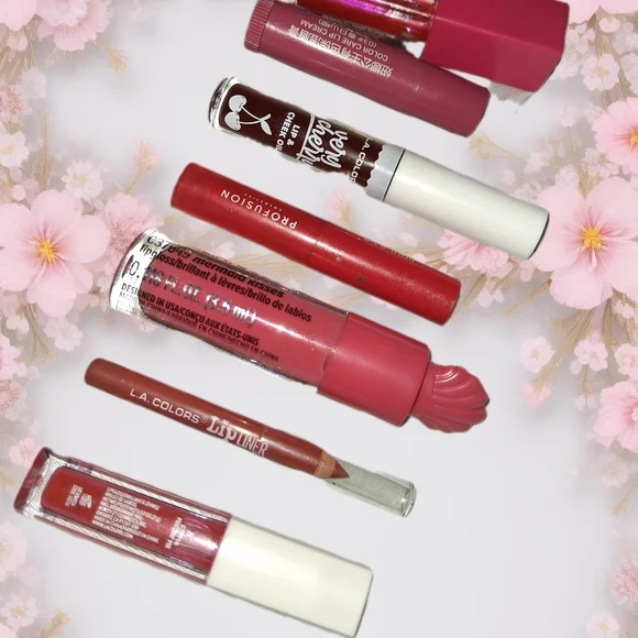 Assorted Pink Women’s Lip Gloss & Lipstick Set - Unbranded - Picture 2 of 5